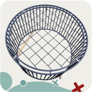 Miniatureproduct14 Râtelier circulaire vue de haut, grille mobile pour le slow-feeding.